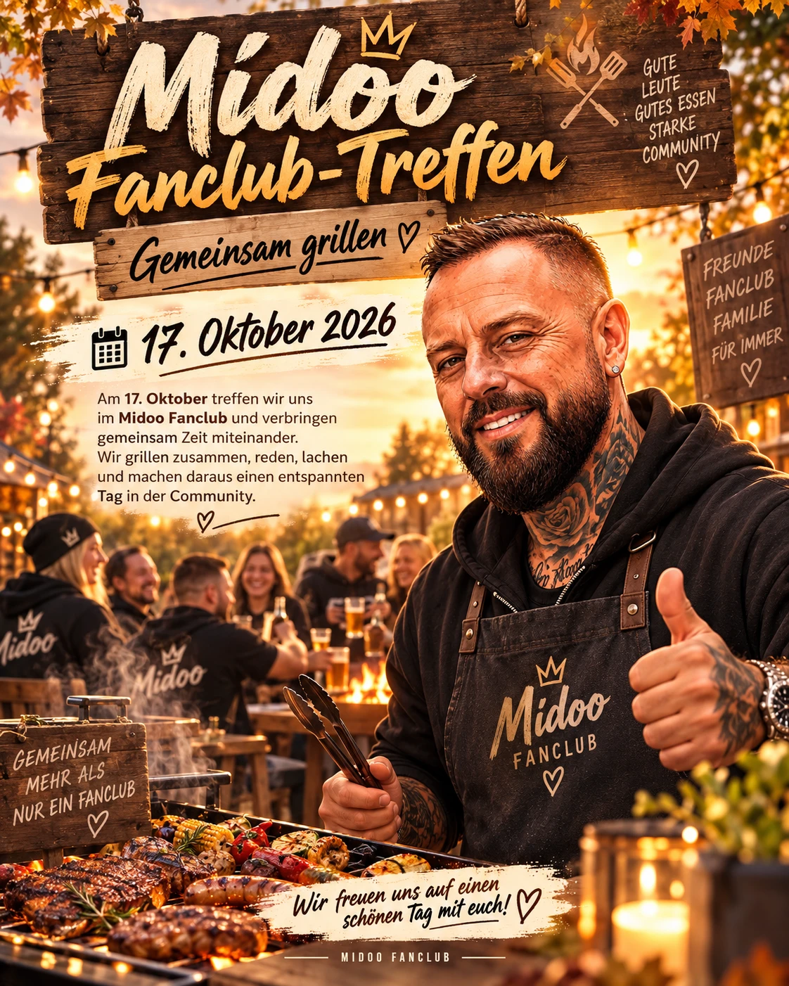 Midoo Fanclub-Treffen · Gemeinsam grillen – 17. OKT 2026